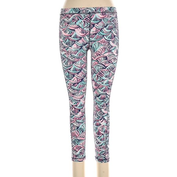 LILLY PULITZER Luxletic UPF 50+ Weekender Bright Navy Neptune’s Net Leggings L - Picture 1 of 2